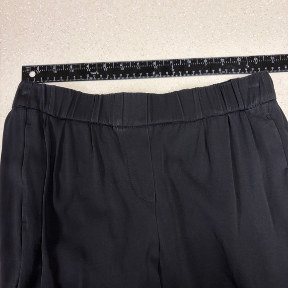 Brunello Cucinelli 100% Silk Tapered Black Trousers Size 6 - Picture 4 of 9